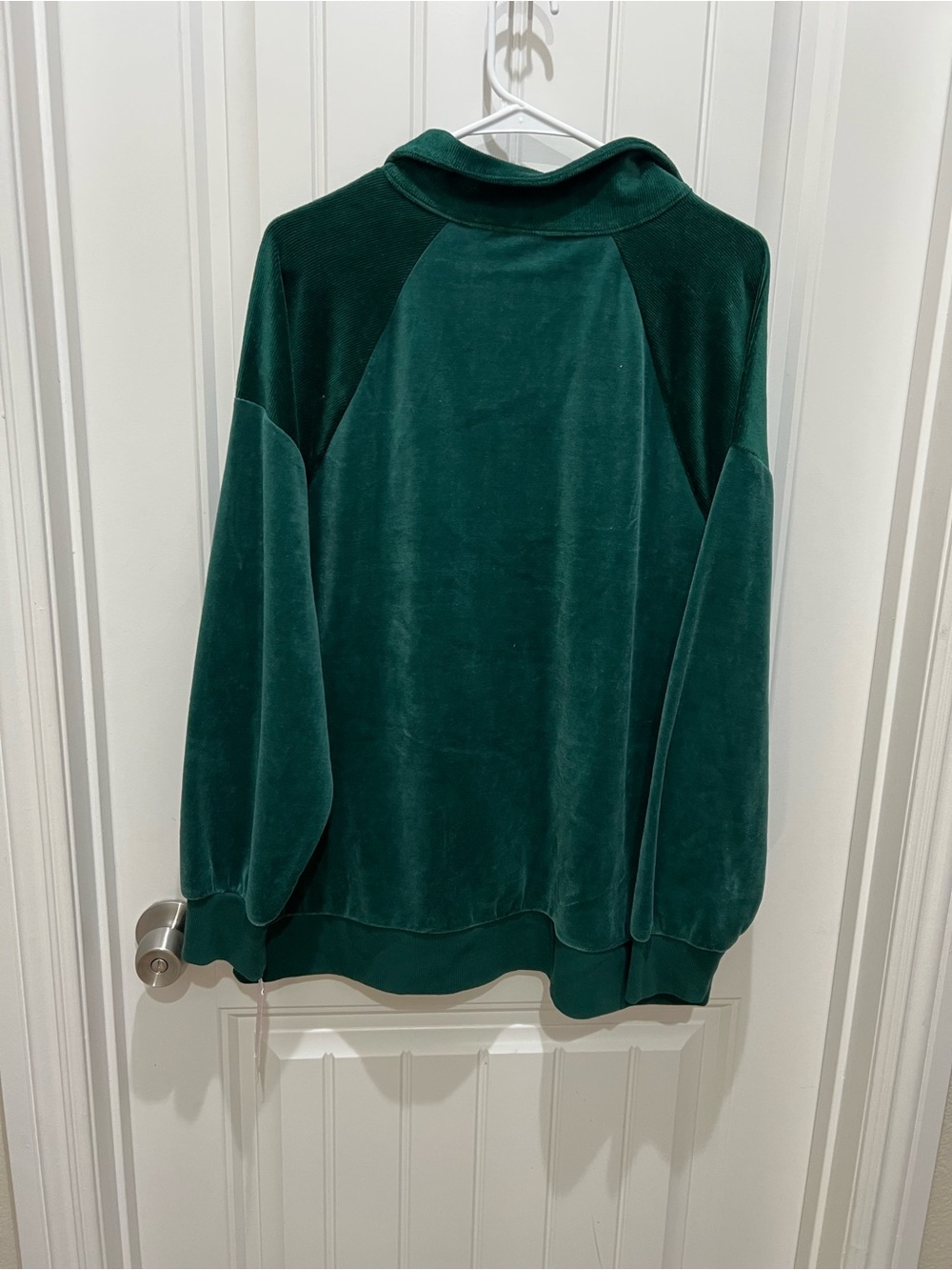 wild fable Forest Green Velour Quarter-Zip Pullover - Picture 5 of 7